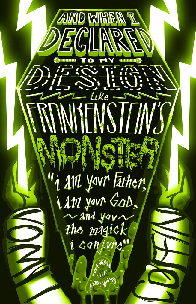 "Vomit Coffin" Lyric Poster + Sketches